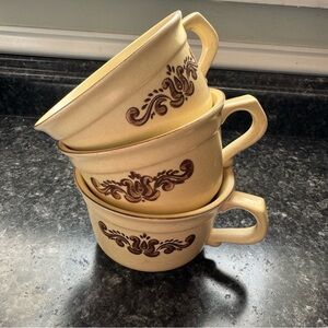 Pfaltzgraff Village Set of 3 Brown‎ Soup Mugs